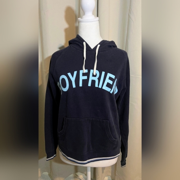 Moda International Tops - Y2K Moda International, Victoria Secrets, Navy "Boyfriend" Sweatshirt Rare Find